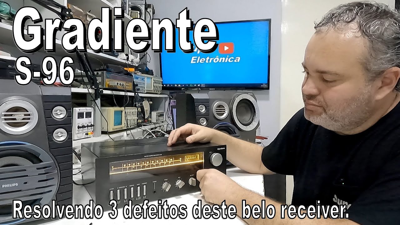 Resolvendo 3 defeitos do Gradiente S-96 (chaves, lâmpadas e terminais)