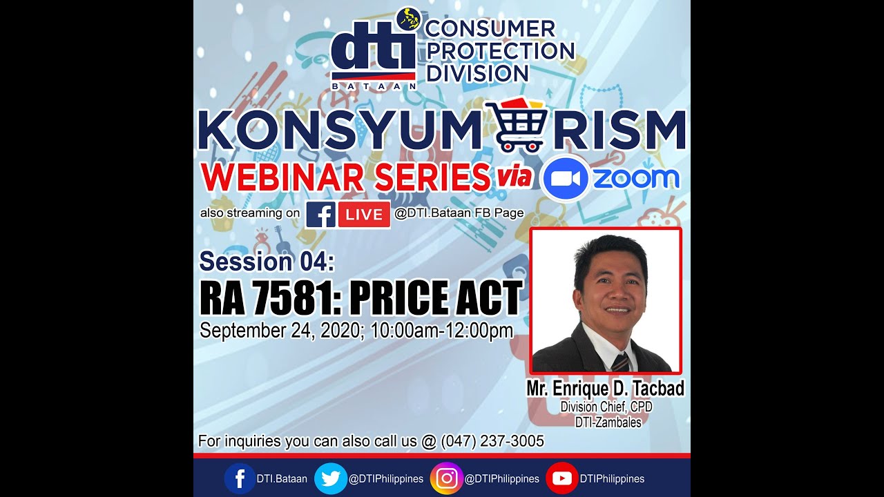 Konsyumerism Webinar Session 04: The Price act (RA7581)
