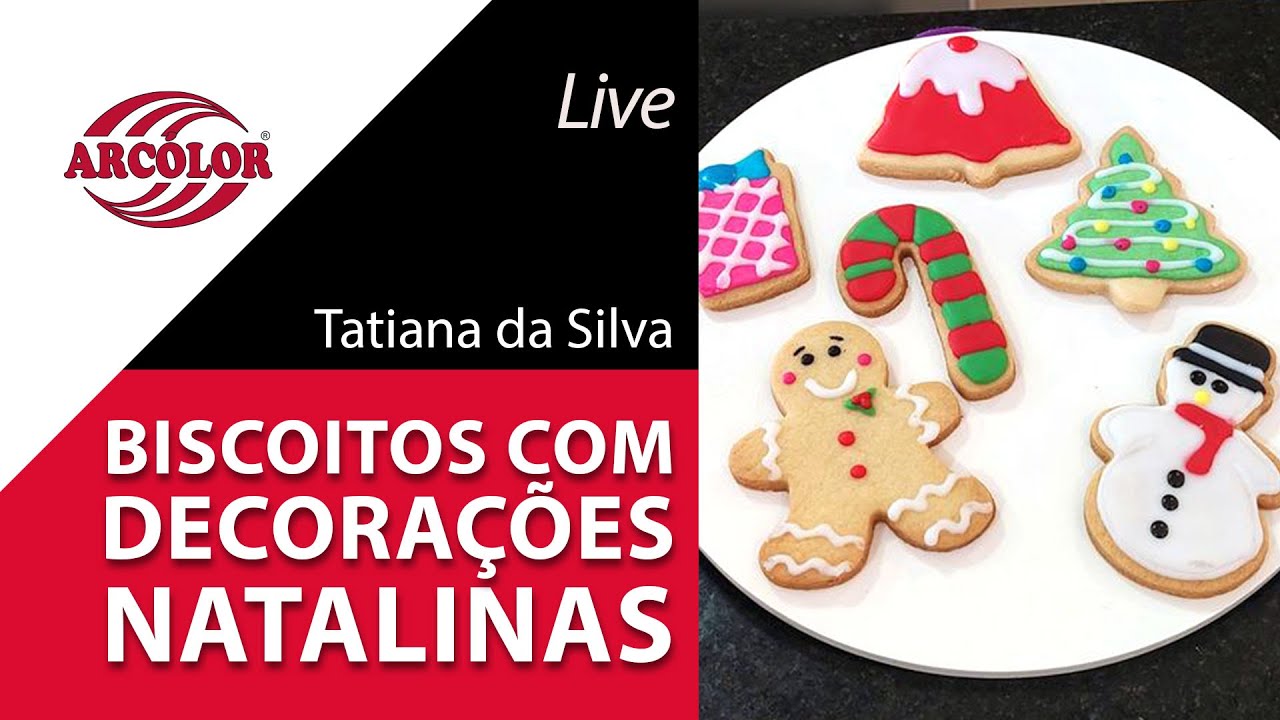 Biscoitos com decorações natalinas