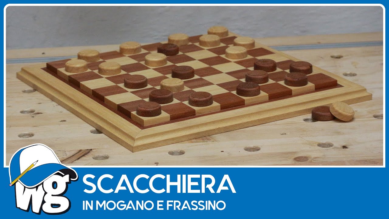Scacchiera in mogano e frassino