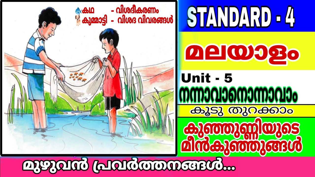 കുഞ്ഞുണ്ണിയുടെ മീൻകുഞ്ഞുങ്ങൾ/std 4/Malayalam/Unit 5 കൂടു തുറക്കാം/നന്നാവാനൊന്നാവാം #class4malayalam 