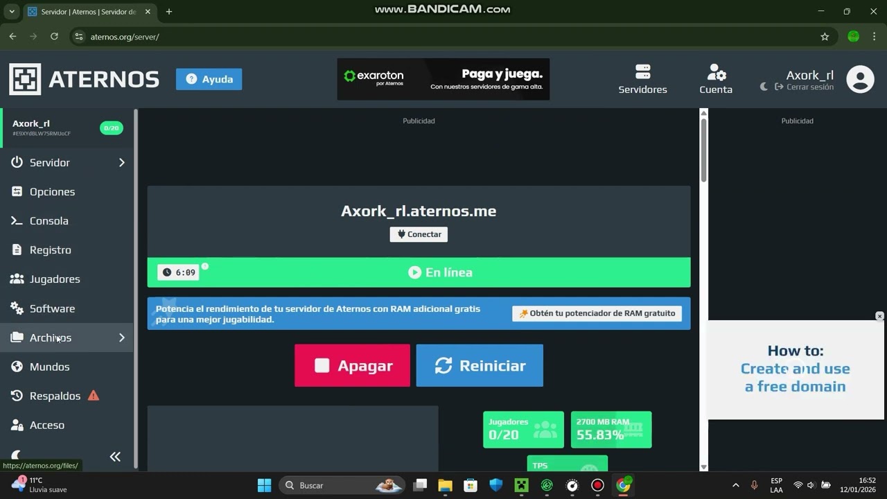 COBBLEVERSE en aternos es posible 🎉