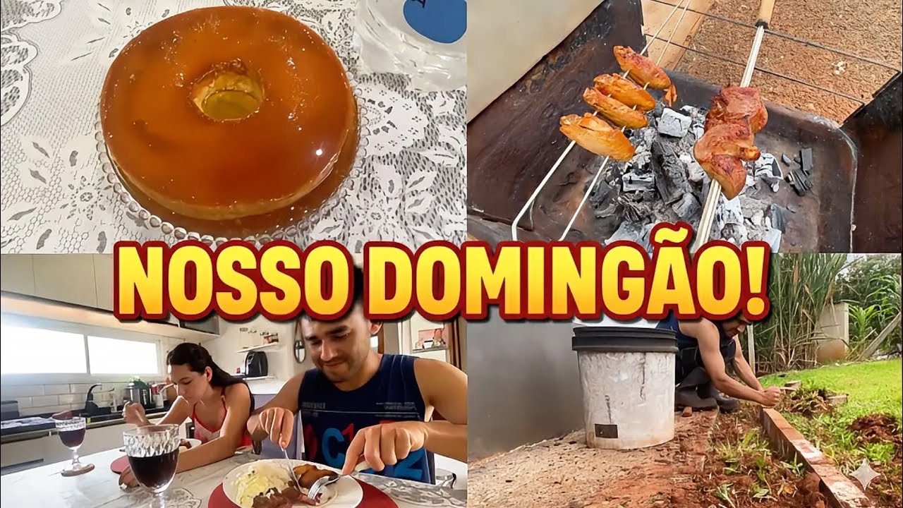 NOSSO DOMINGÃO TEVE CHURRASCO , PUDIM CASEIRO E PROJETO NOVO NA NOSSA CASA !