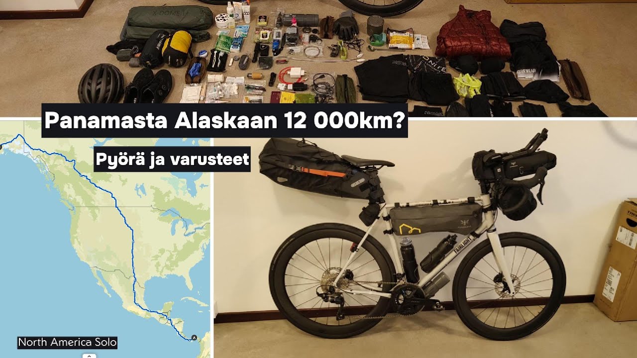 Panamasta Alaskaan 12 000 km? - Pyörä ja varusteet