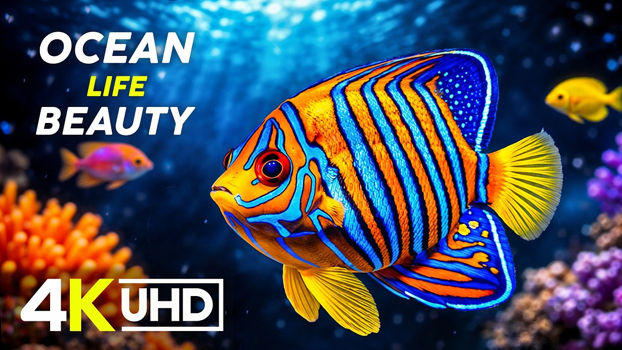 Ocean Life Beauty 4K ULTRA HD – Relaxing Sea Creatures with Gentle Ocean Music