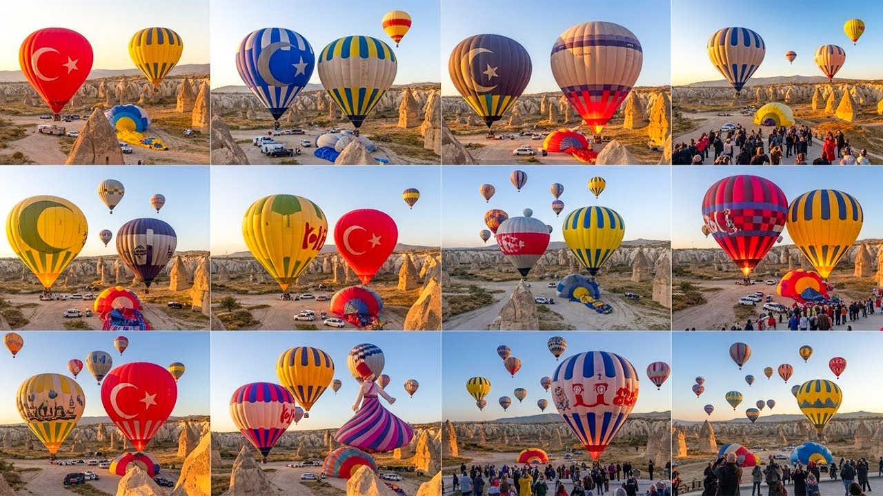 Cappadocia Hot Air Balloon Festival (Türkiye) - Giant Hot Air Balloons with the Most Unusual Shapes