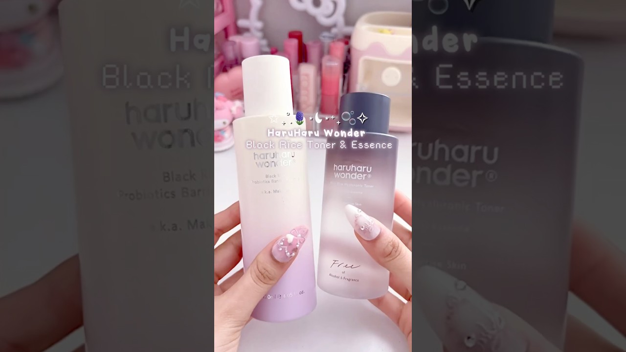 Haruharu toner & essence🪻#skincare #haruharu #kbeauty #glasskin #wonyoungism #fyp #shorts #yesstyle