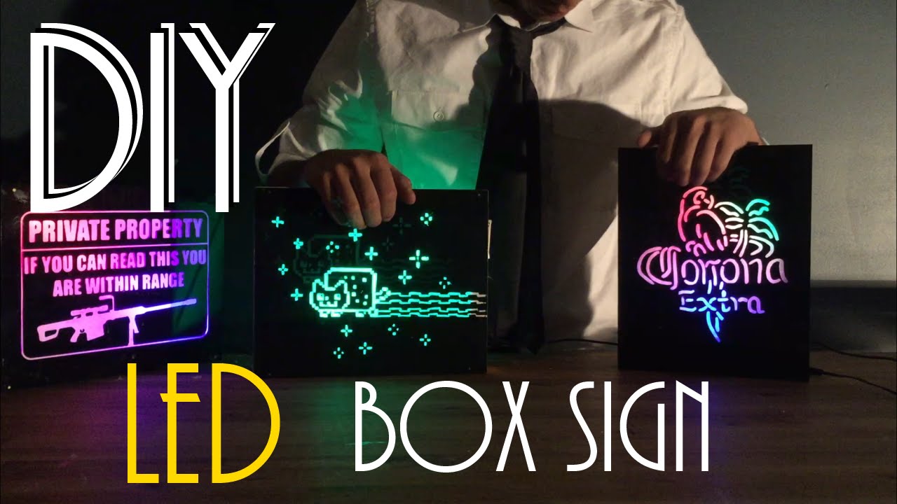 DIY led box sign