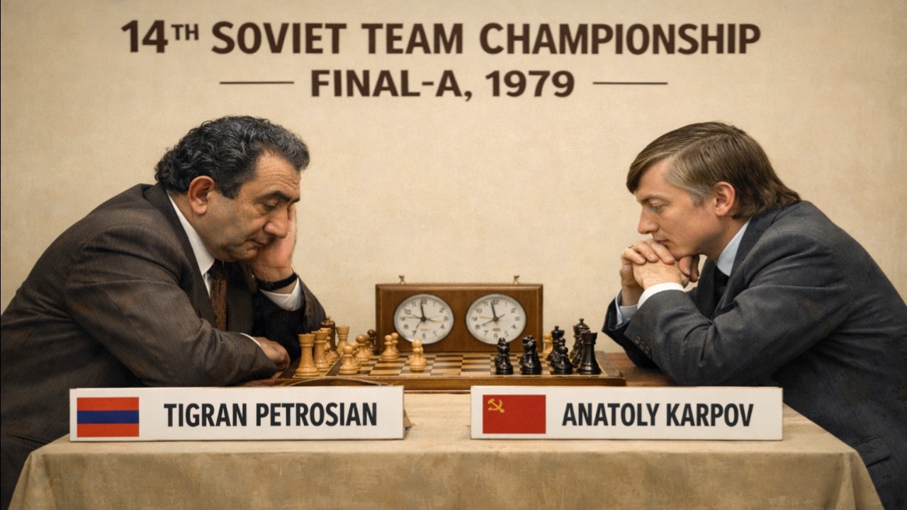Tigran Petrosian vs Anatoly karpov - 14th Soviet Team Championship Final-A, 1979