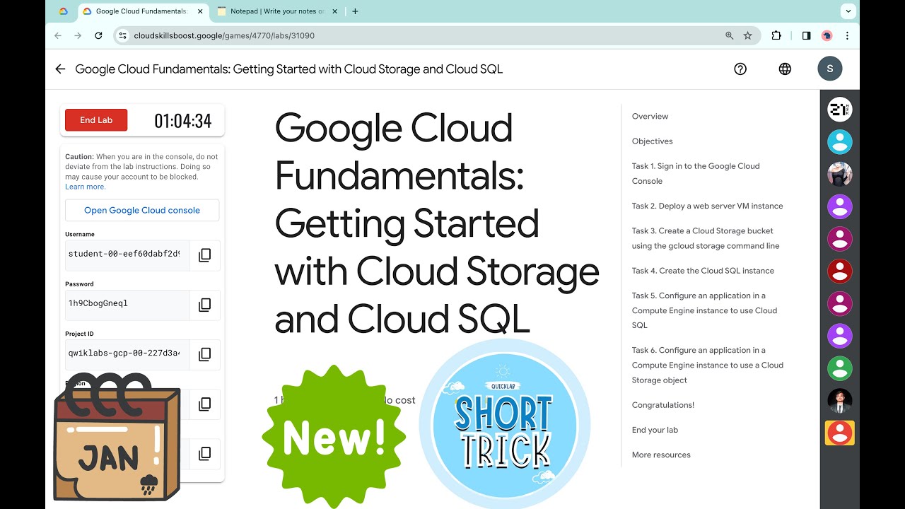 Google Cloud Fundamentals: Getting Started with Cloud Storage and Cloud SQL #qwiklabs || #coursera