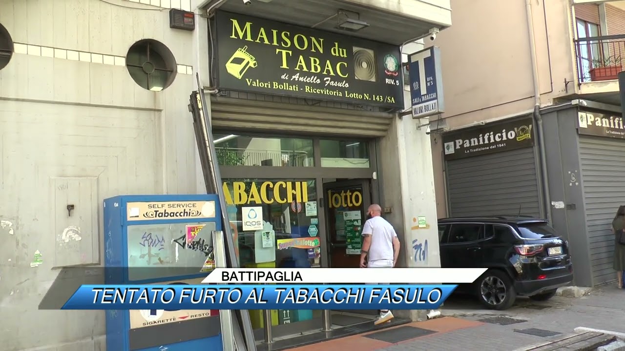 ✅ BATTIPAGLIA, TENTATO FURTO AL TABACCHI FASULO |SUD TV 114|