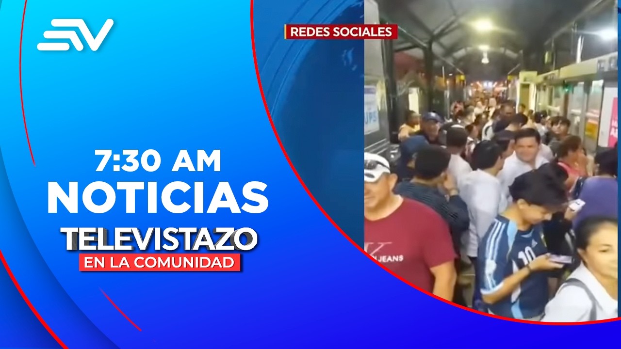 Usuarios colapsan el sistema de metrovía tras el toque de queda | Televistazo| Ecuavisa