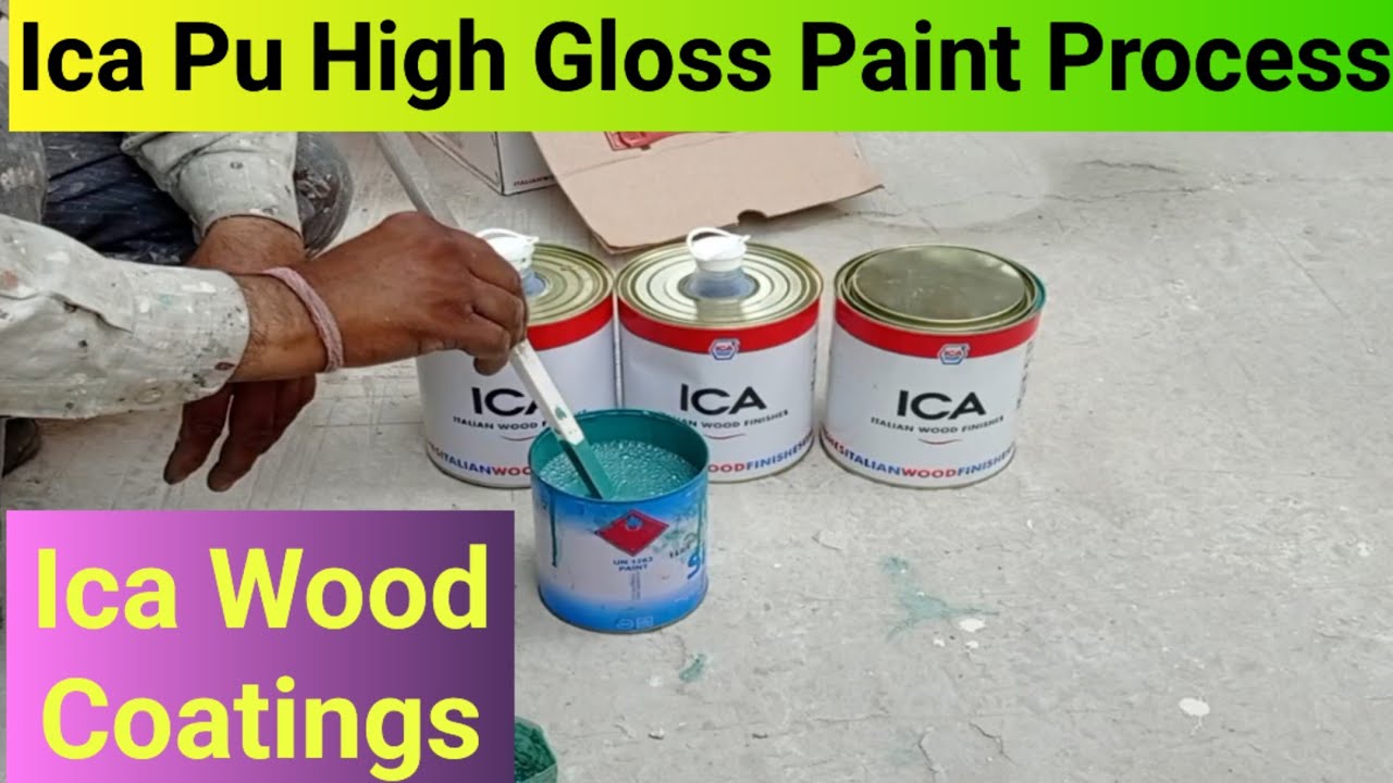 Ica Pu High Gloss Paint Process Hindi // Ica Pu Wood Coating