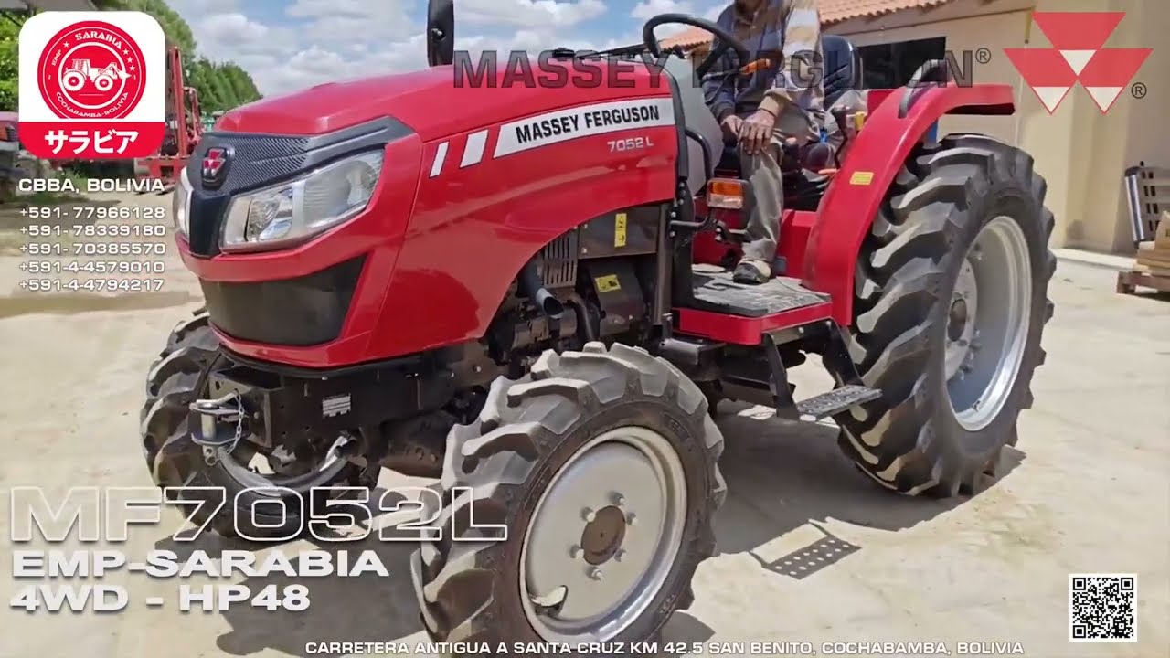 MASSEY FERGUSON FM7052L HP48 4WD- TRACTOR AGRÍCOLA - EMP - SARABIA, SAN BENITO, COCHABAMBA, BOLIVIA.