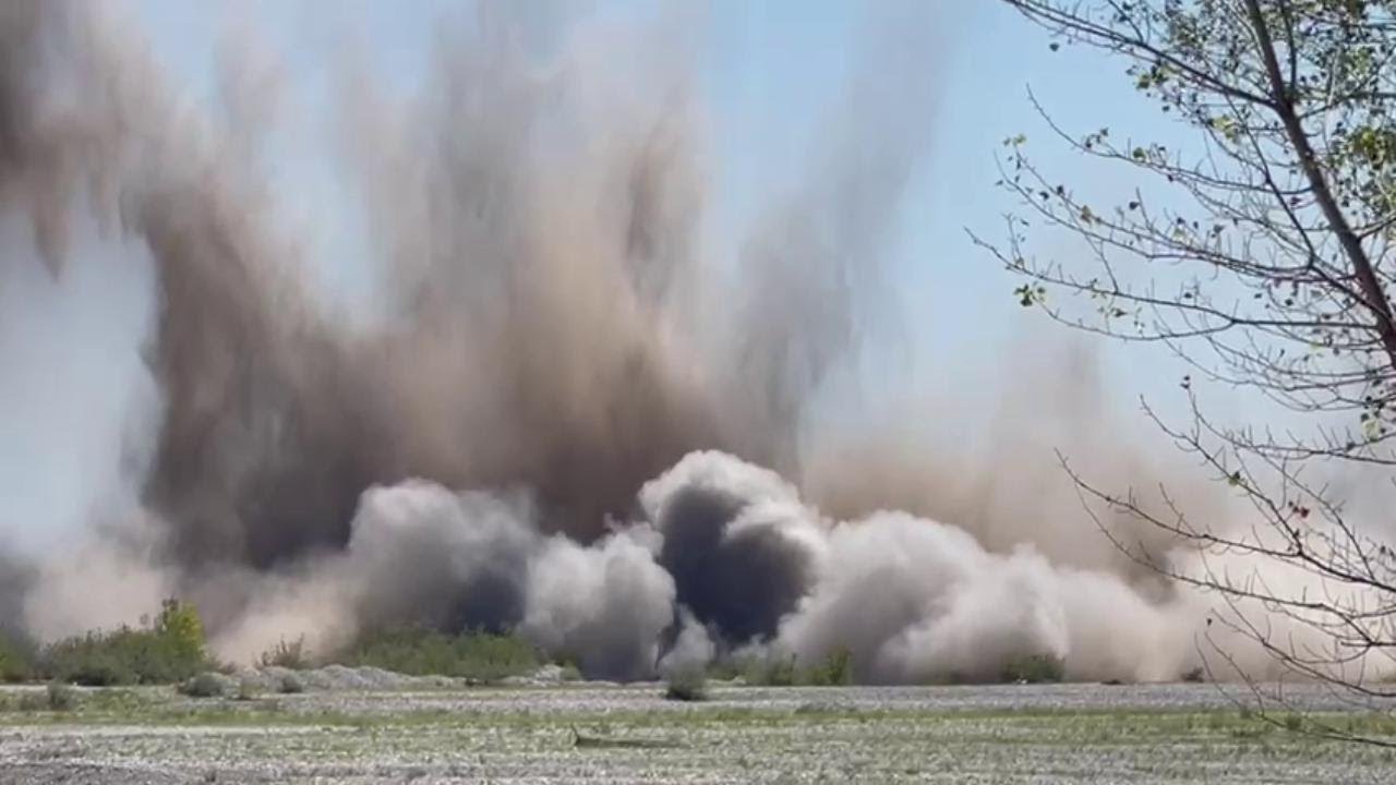 Codroipo, il momento del brillamento della bomba: conteneva 500 chili di esplosivo