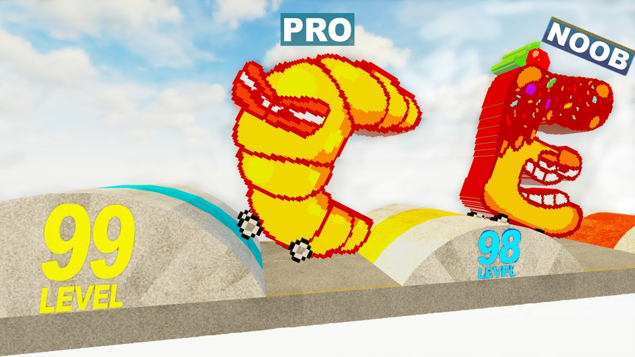 Food Alphabet Lore Cars vs Speed Bumps in Teardown