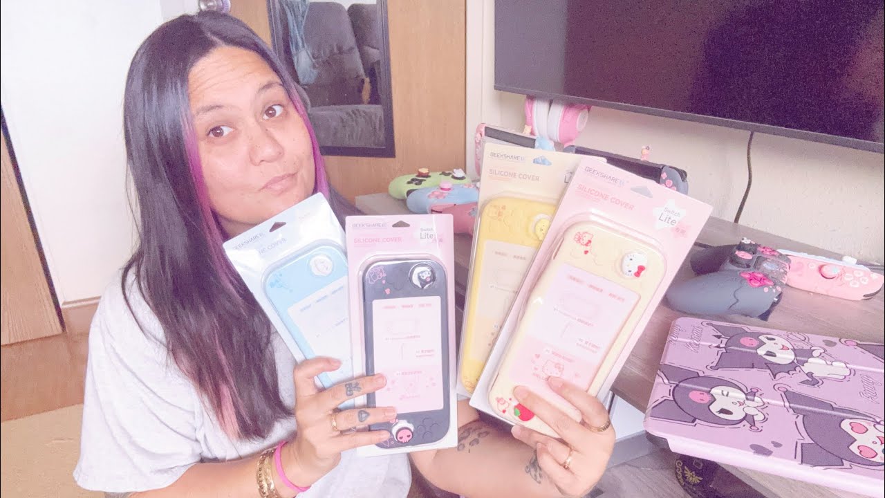 GEEKSHARE X SANRIO NINTENDO SWITCH LITE SILICONE COVERS 💛🤍🩵🖤