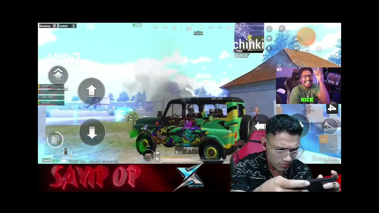 EAGLE GAMING REACTION ON PUBG SAYIP OP ( AGGRESIVE MOMENT )