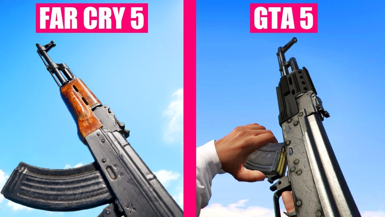 Far Cry 5 vs GTA 5 - Weapons Comparison