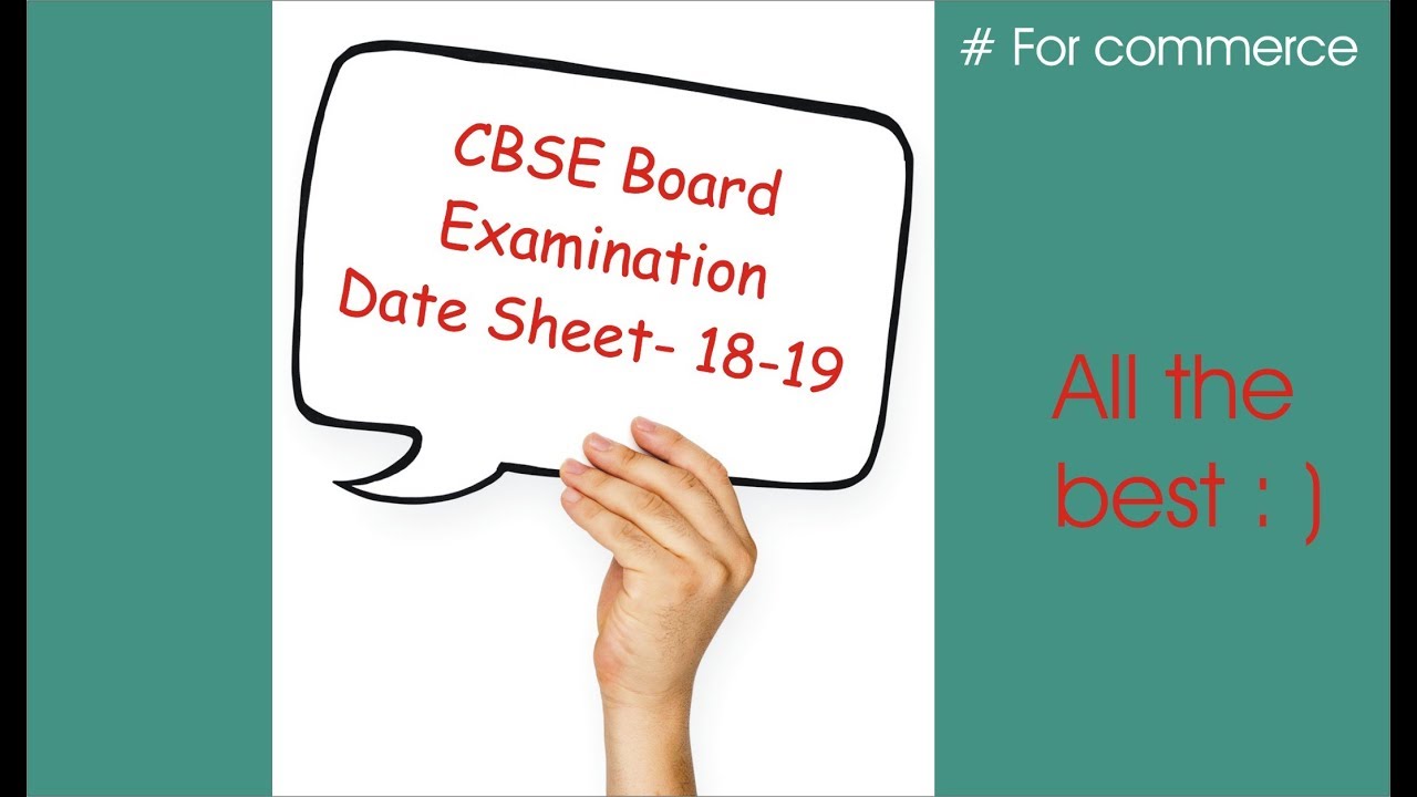 CBSE Board Exam 2019 Date Sheet