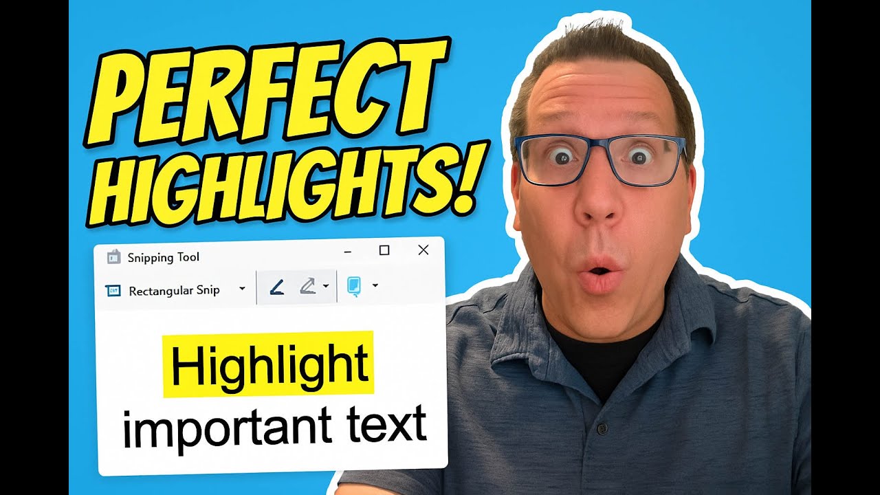 Make perfect highlights in Windows Snipping Tool