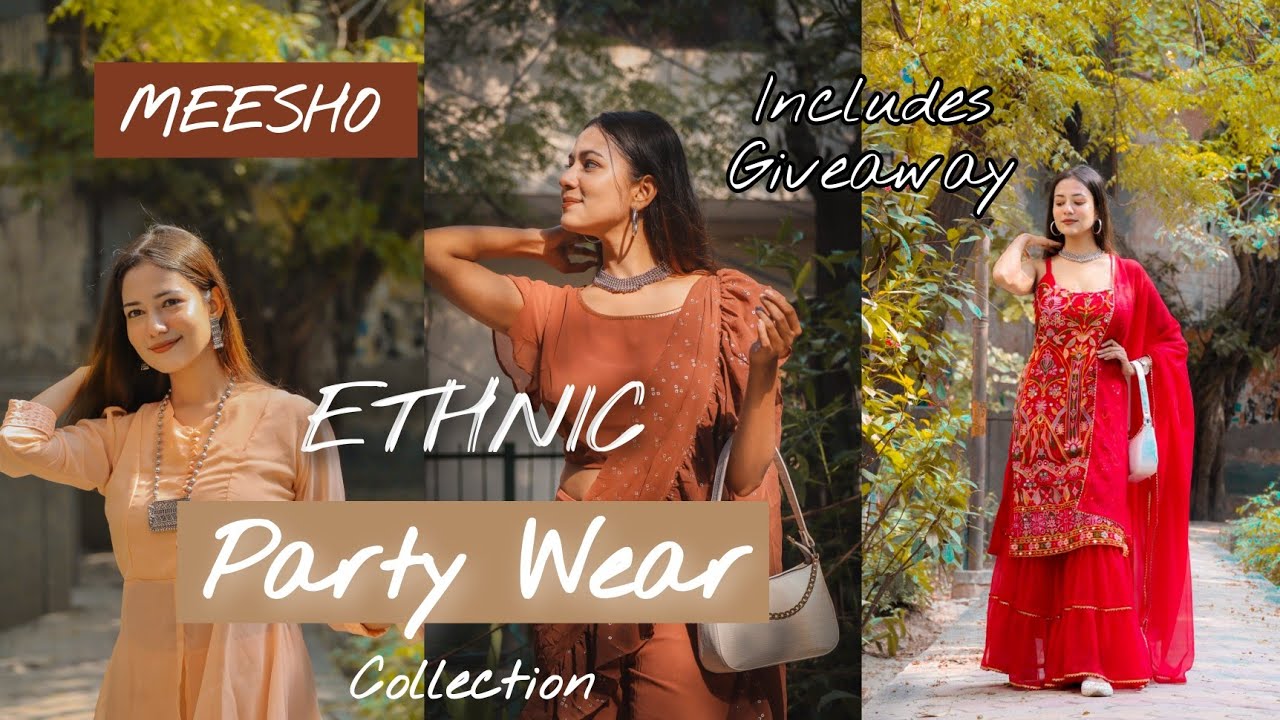 *Meesho Haul*Meesho Party Wear Haul| Meesho Kurta Set Sharara Saree Haul| Charchita Sarma|*Giveaway*