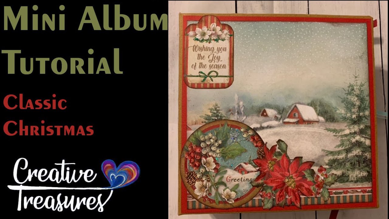 Stamperia Classic Christmas mini album , Walkthrough Tutorial