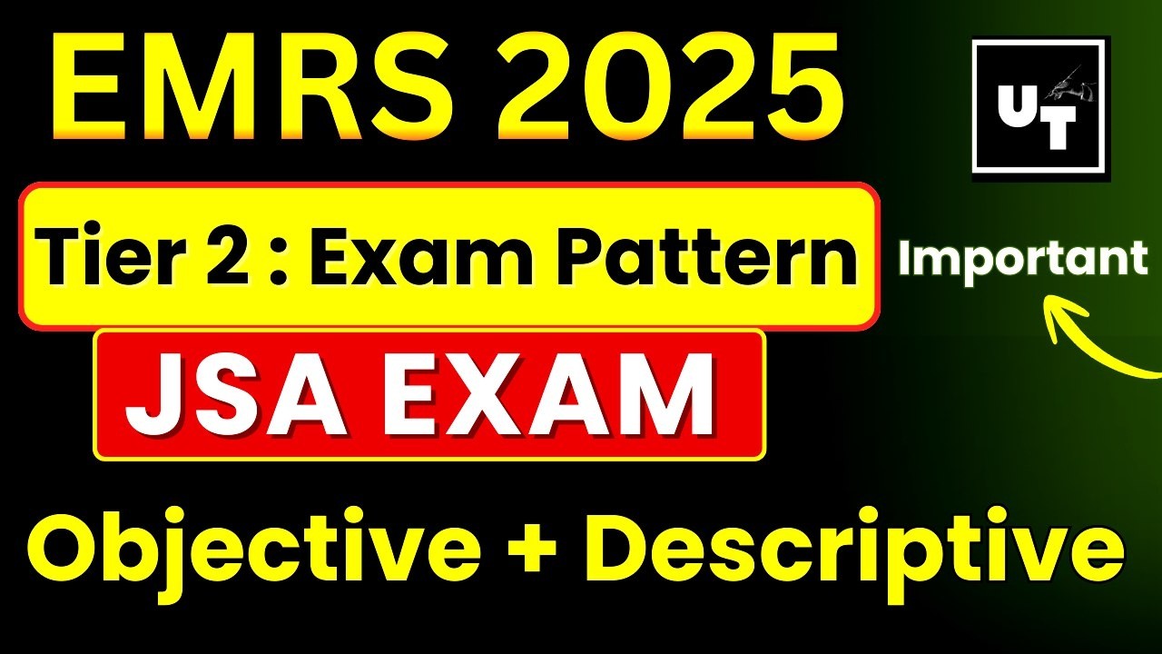 EMRS 2025 JSA Exam Pattern 🔥 | Detailed Exam Pattern | Paid PDF Available | Upcoming Teacher