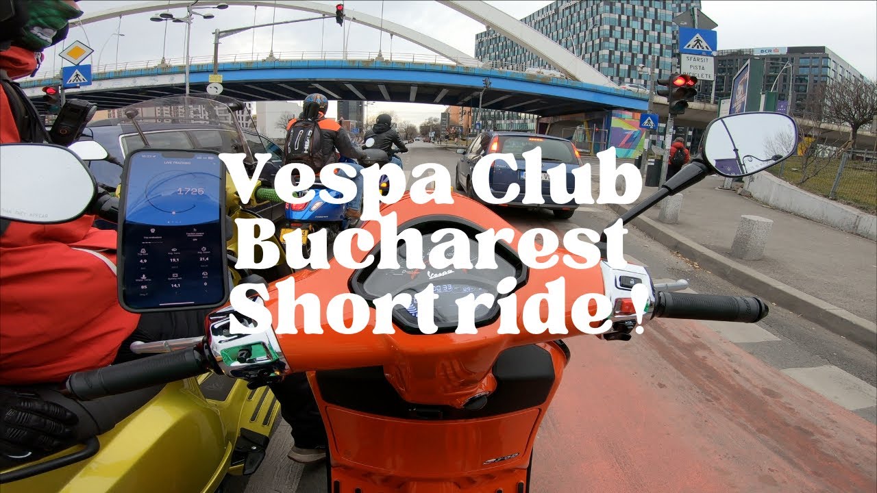 SHORT RIDE WITH VESPISTI OF BUCHAREST! VESPA GTS 300 2023 POV