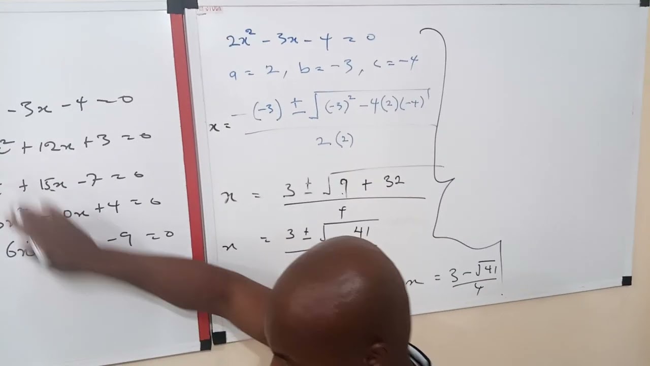 Quadratic Equation: Solution by Formula Method