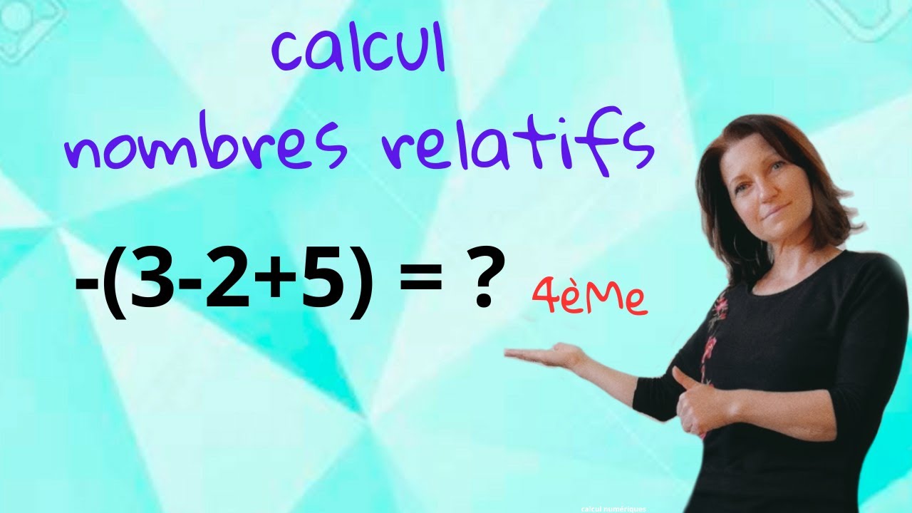 calcul des nombres relatifs. Mathématiques collège. niveau 4 ème