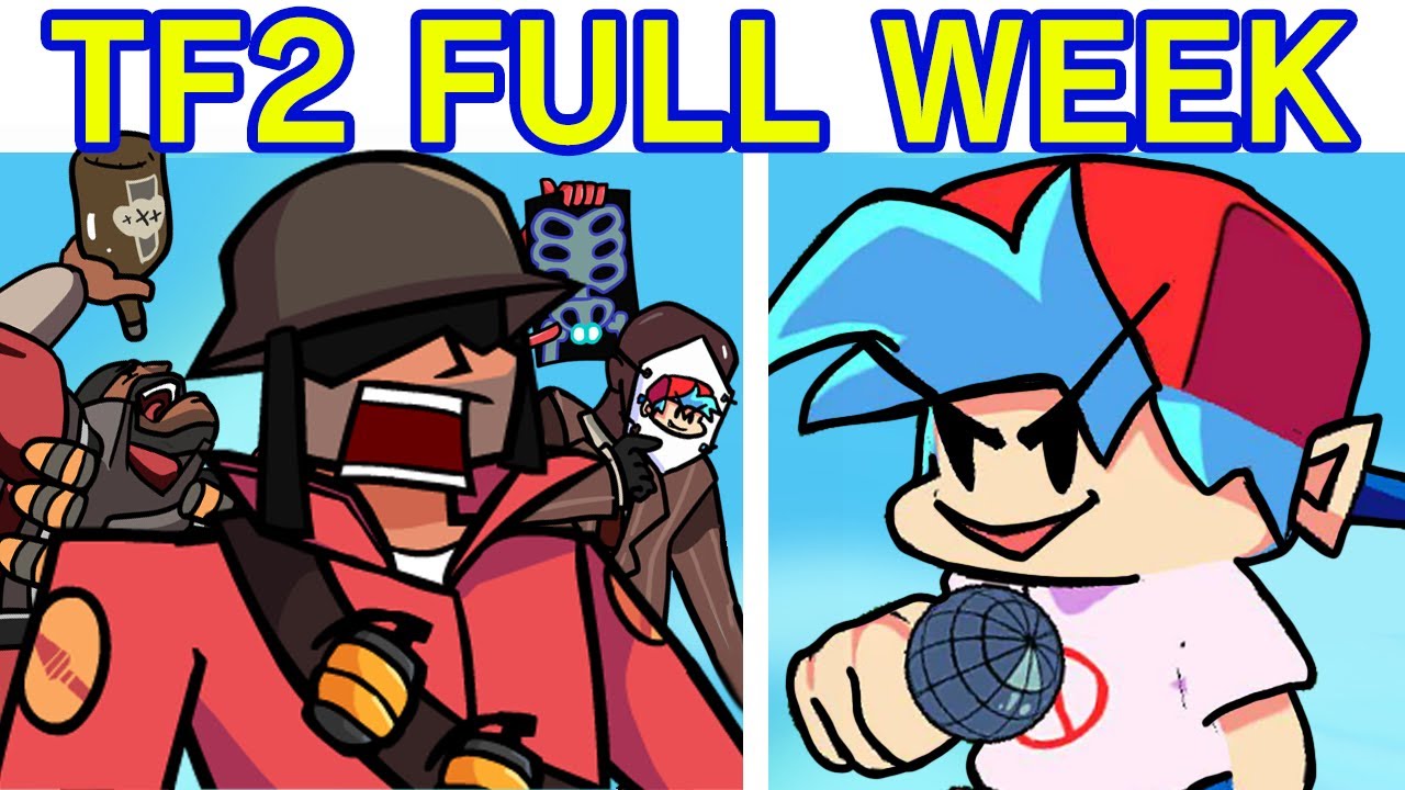 Friday Night Funkin' VS TF2 | Mann Co FULL WEEK + Cutscenes (FNF Mod) (Soldier/Demoman/Scout/Etc)