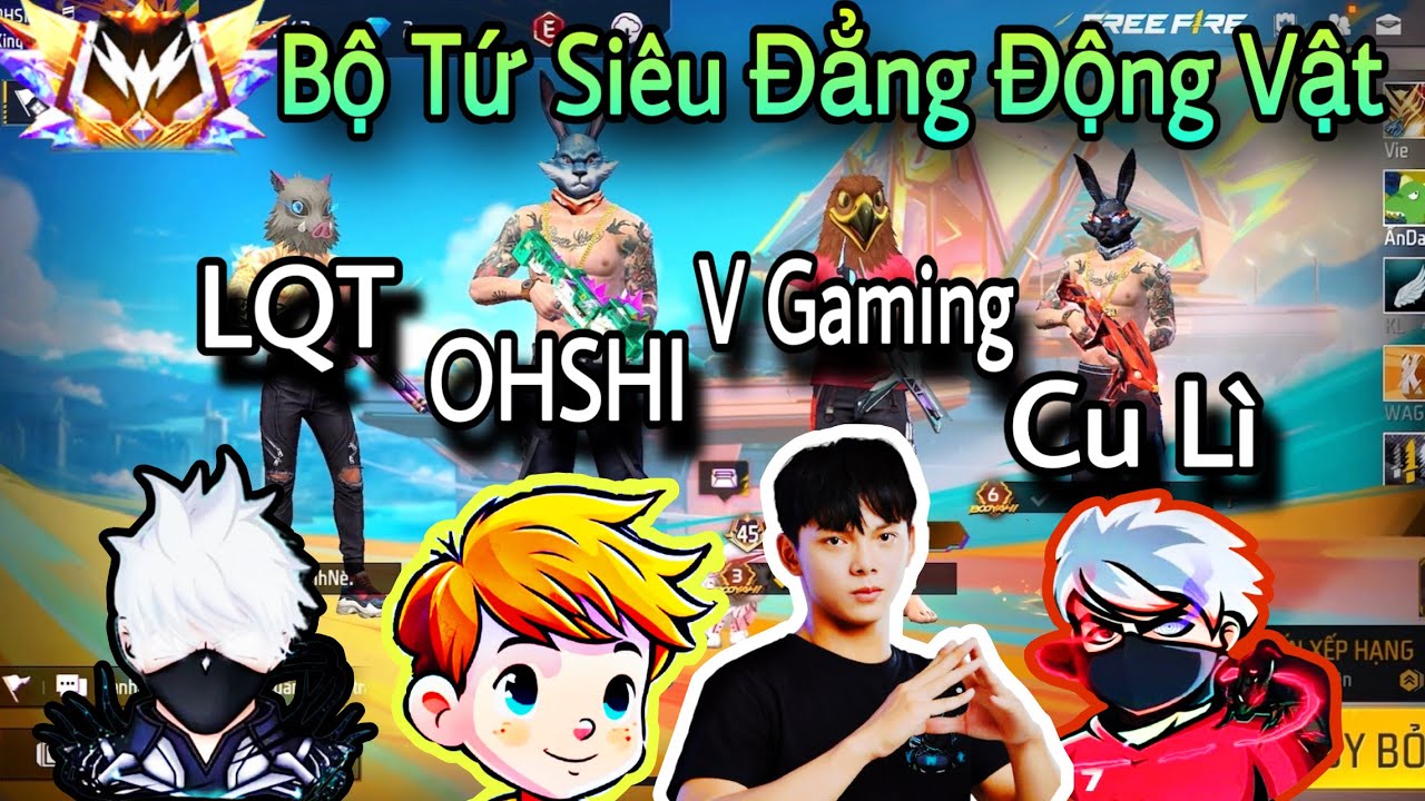 [Free Fire] Bộ Tứ Si&ecirc;u Đẳng Động Vật Leo Rank C&ugrave;ng