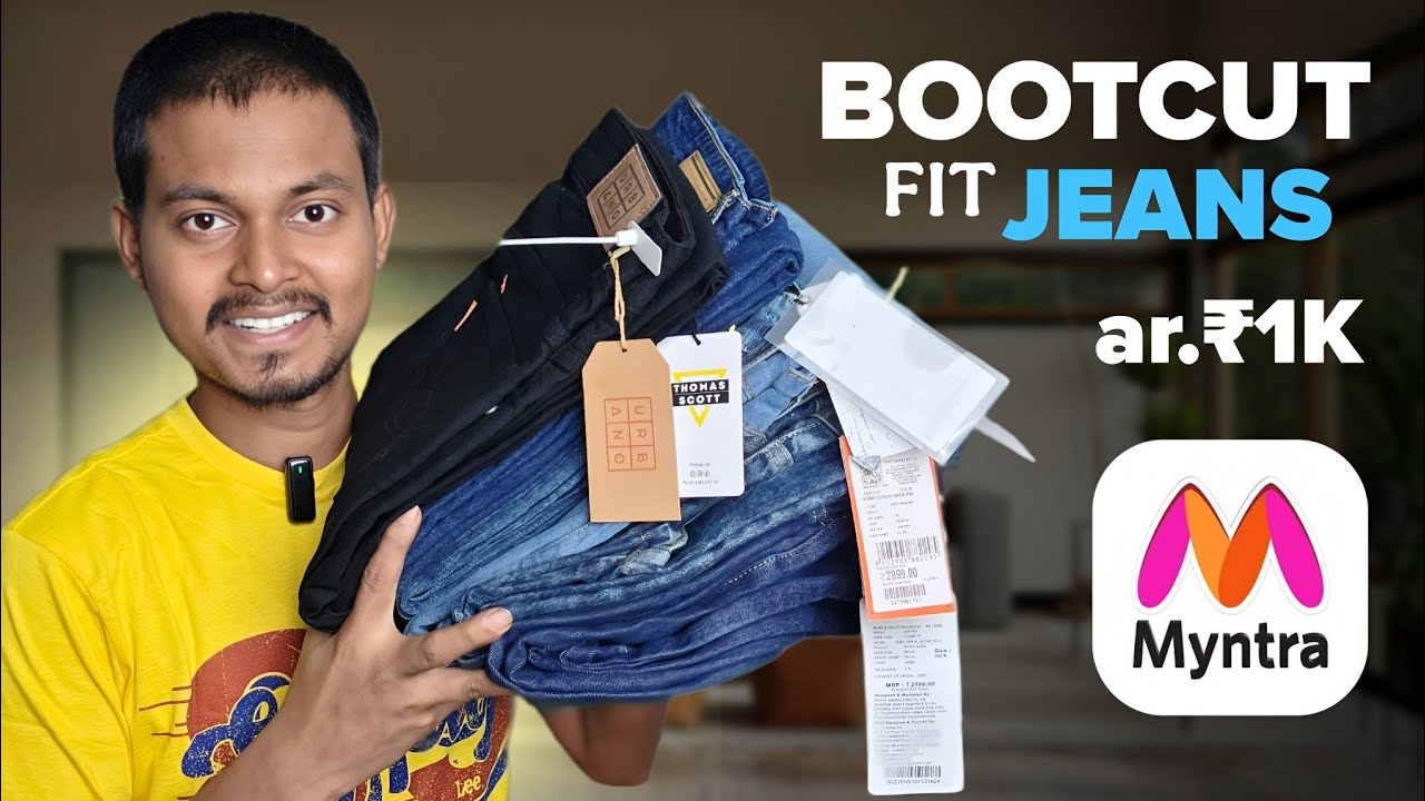 Best BOOTCUT JEANS for MEN ar.₹1000 from MYNTRA 