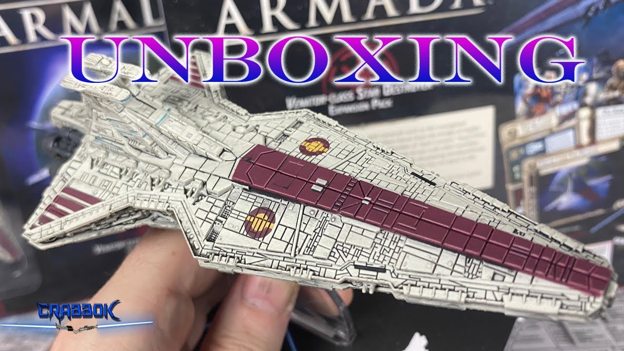 Venator Class Star Destroyer Unboxing - Star Wars Armada - Clone Wars Wave 10 Expansion