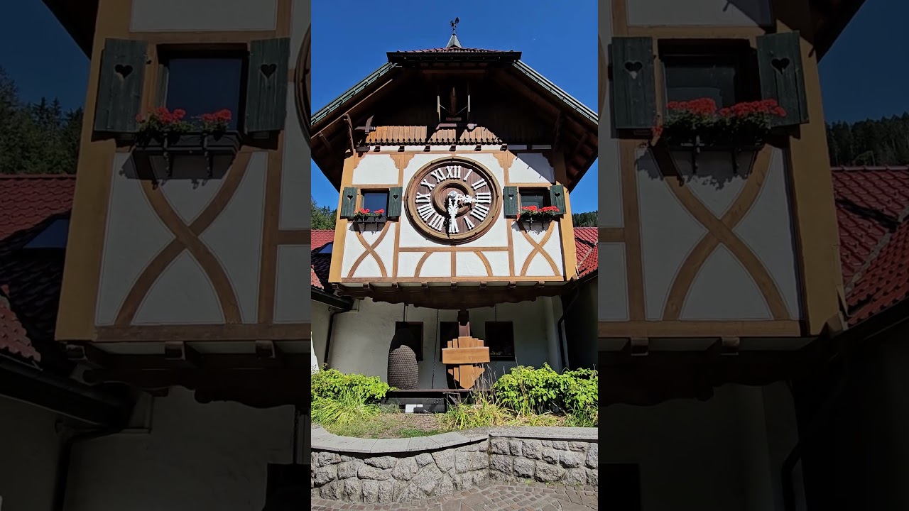 World's largest cuckoo clock  in Triberg, Germany. The clockwork is 15' tall and weighs 6 tons