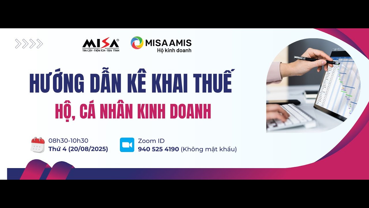 HƯỚNG DẪN KÊ KHAI THUẾ  DÀNH CHO HỘ, CÁ NHÂN KINH DOANH