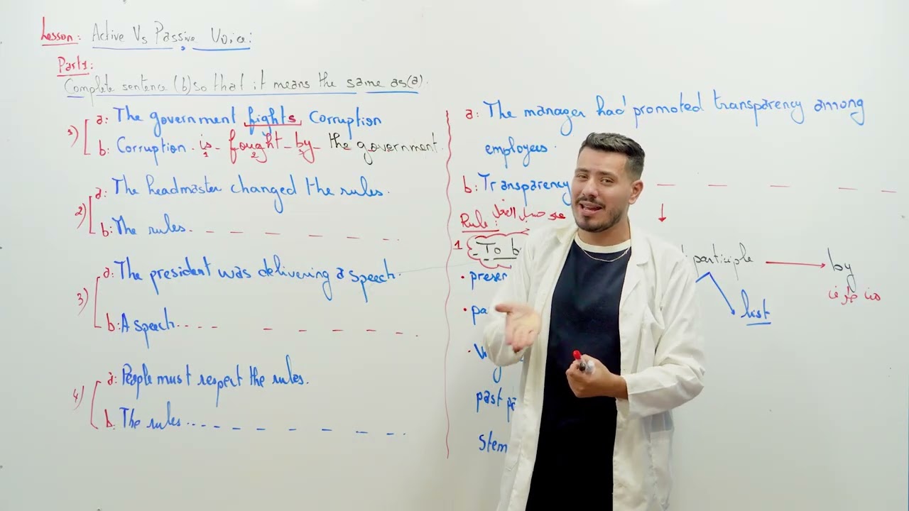 أقوى شرح لدرس Active and passive Voice بكالوريا 