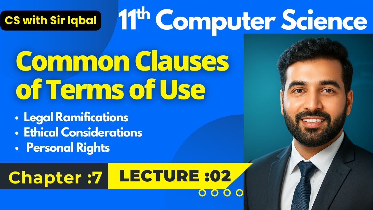 Common Clauses in Terms of Use | Legal Ramification & Personal Rights | 1st Year CS