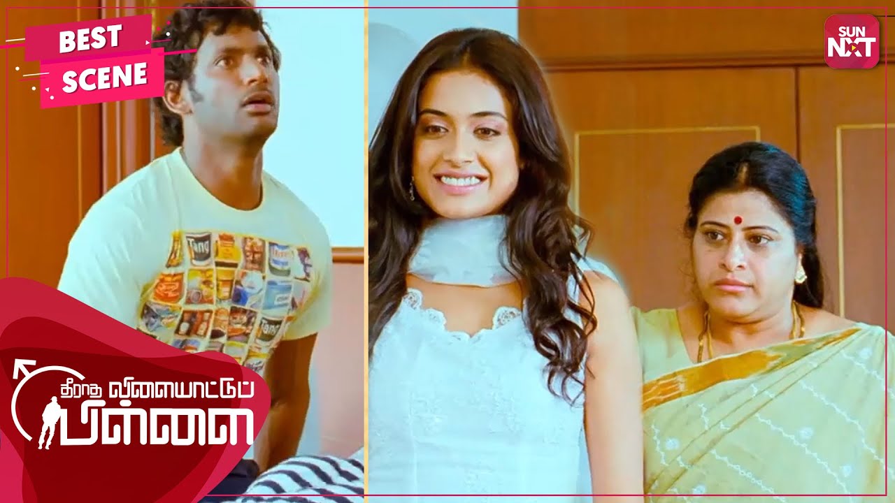 Sarah surprises Vishal with an unexpected bed coffee! | Tamil | Theeradha Vilaiyattu Pillai | SunNXT