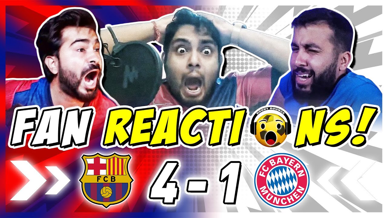 Barcelona & Real Madrid Fans Reaction to Barcelona 4-1 Bayern Munich | Champions League