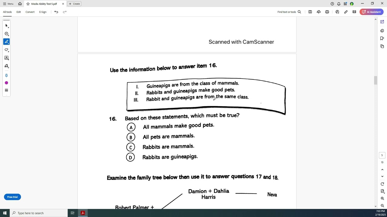 PEP Ability Test Prep 2025