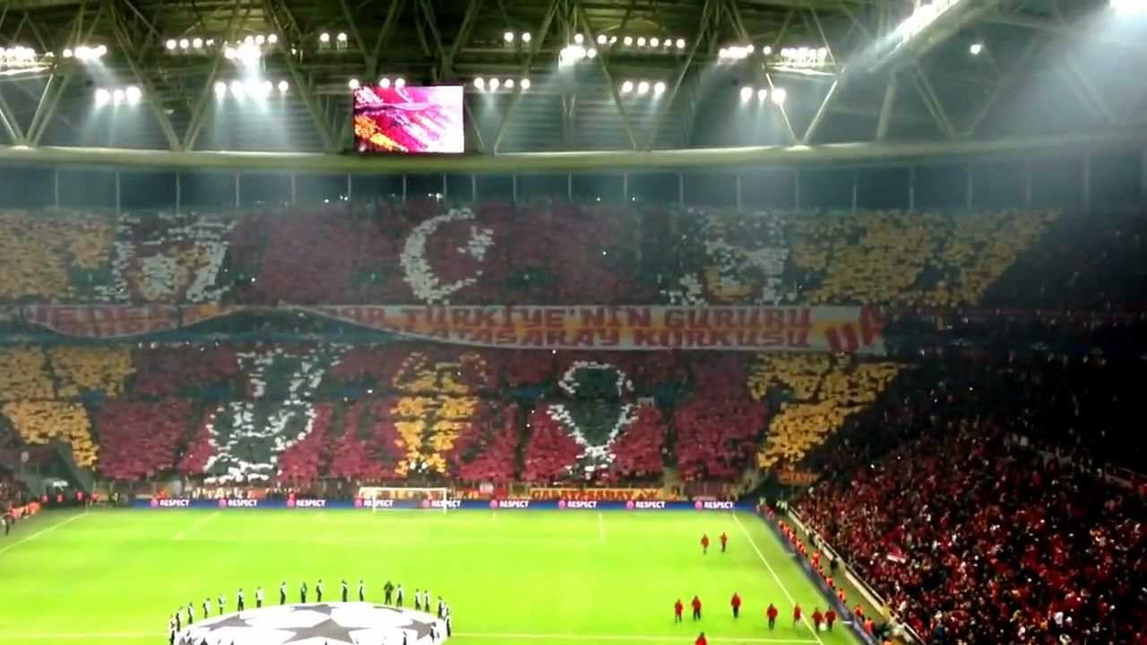 Galatasaray - Schalke : TT Arena mac oncesi koreografi