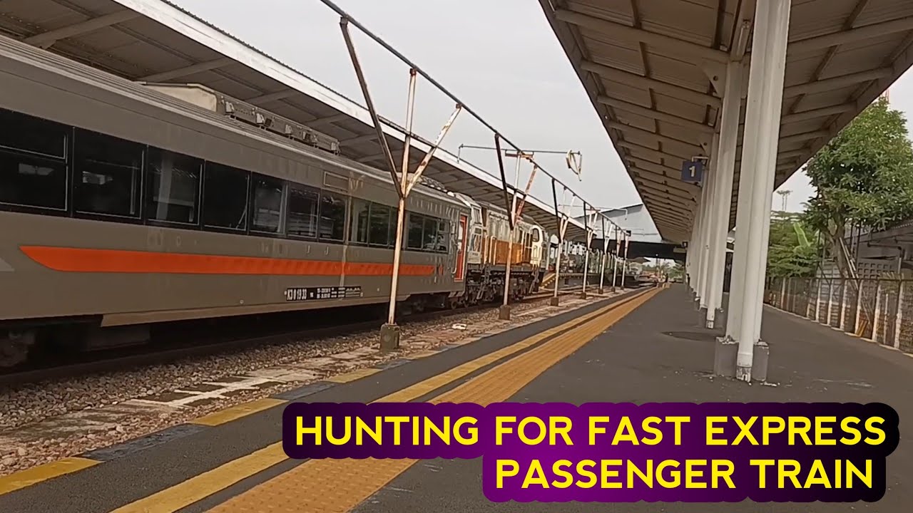 HUNTING FOR FAST EXPRESS PASSENGER TRAIN AT THE STATION