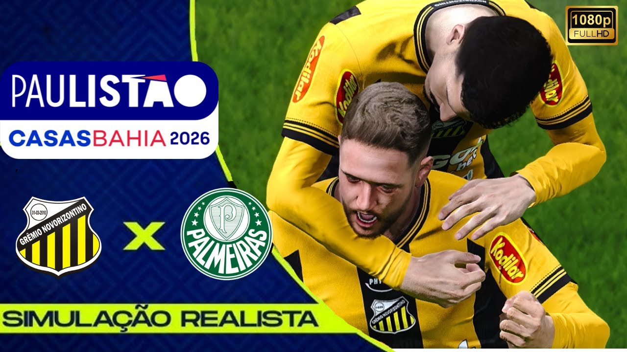 NOVORIZONTINO X PALMEIRAS | PAULISTÃO 2026 | 4° RODADA | GOGOSZ PATCH 1080P SIMULAÇÃO REALISTA