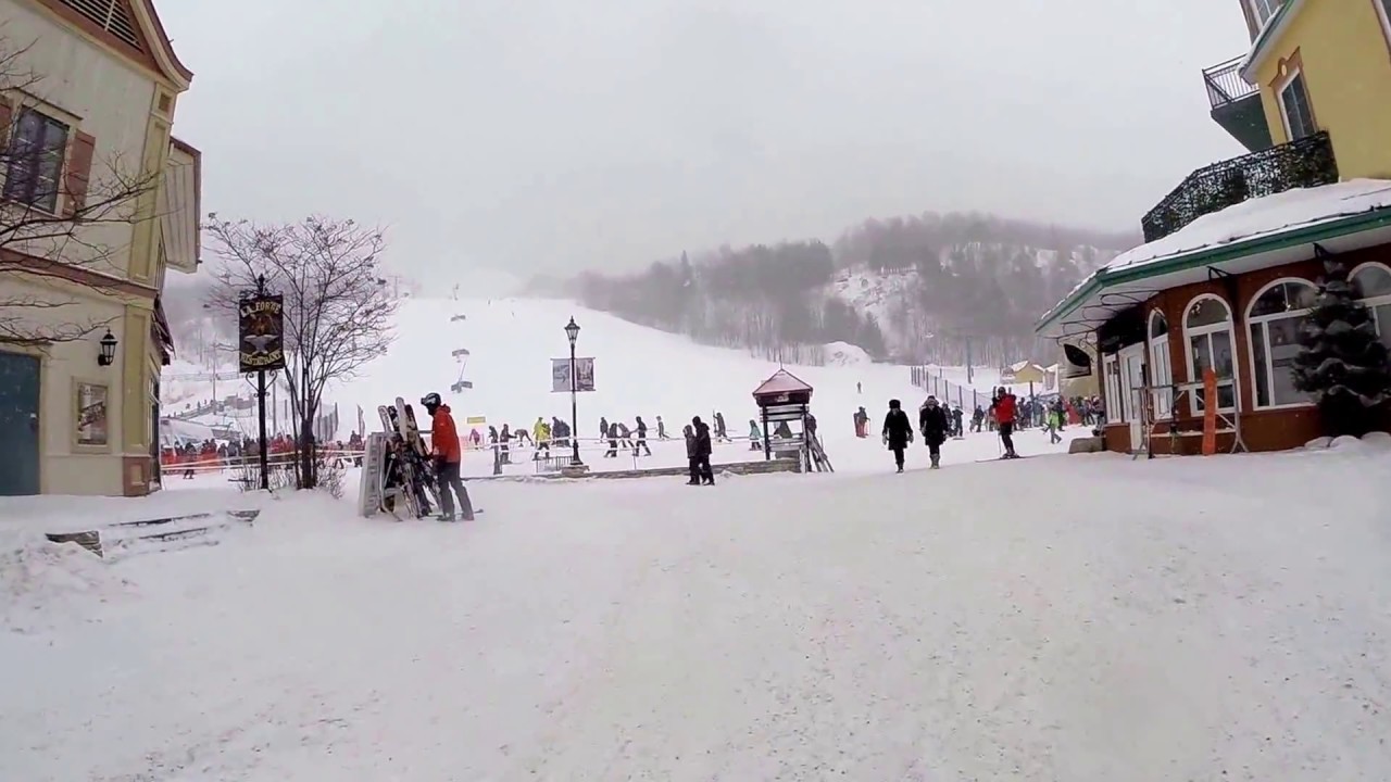 walking through Mont Tremblant Village