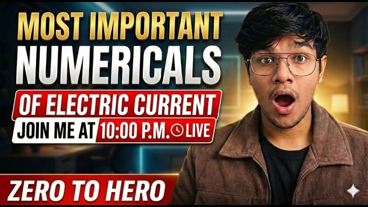 ICSE Class 10 Electricity 🔌 MOST IMPORTANT Numericals | LIVE Solving at 10 PM