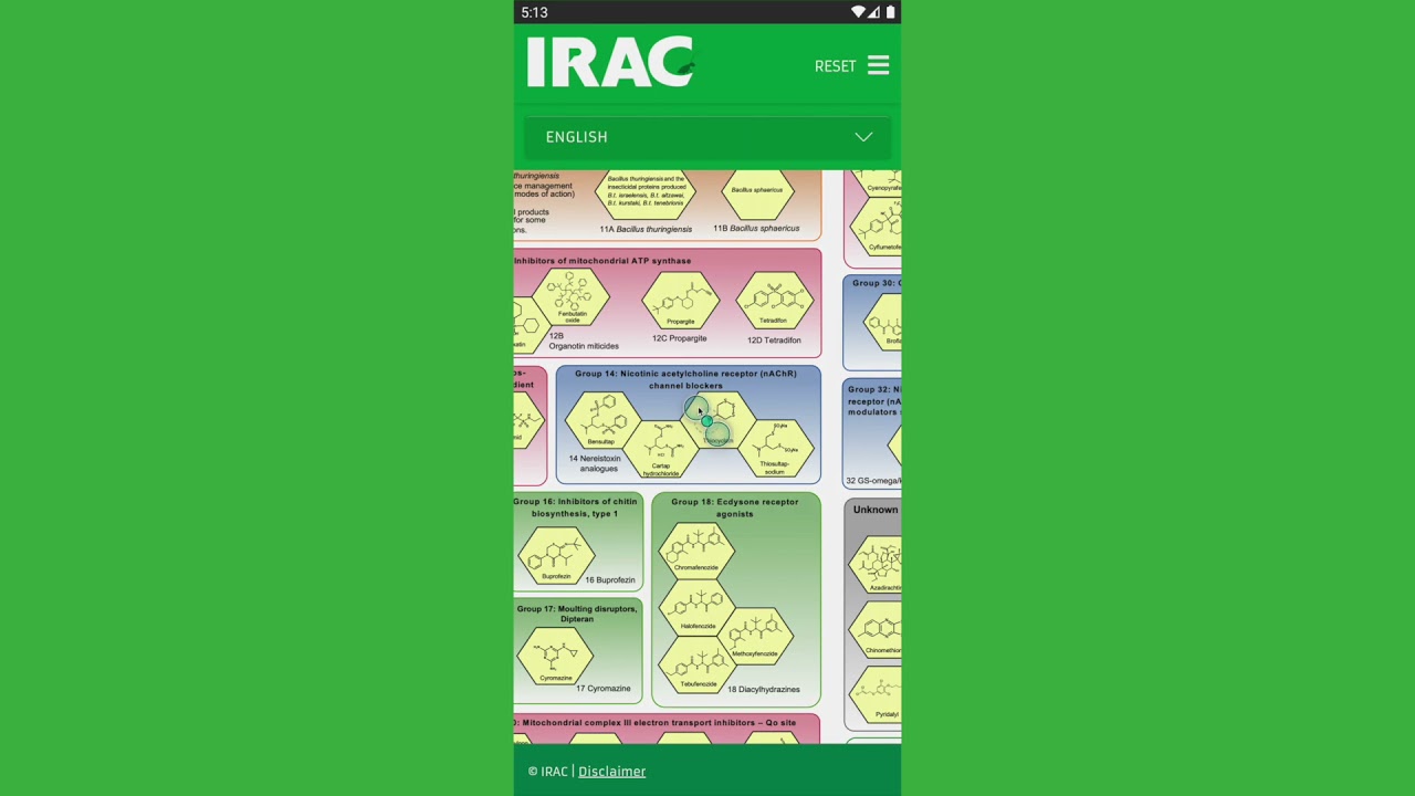 IRAC Insecticide Mode of Action App - updates and new features