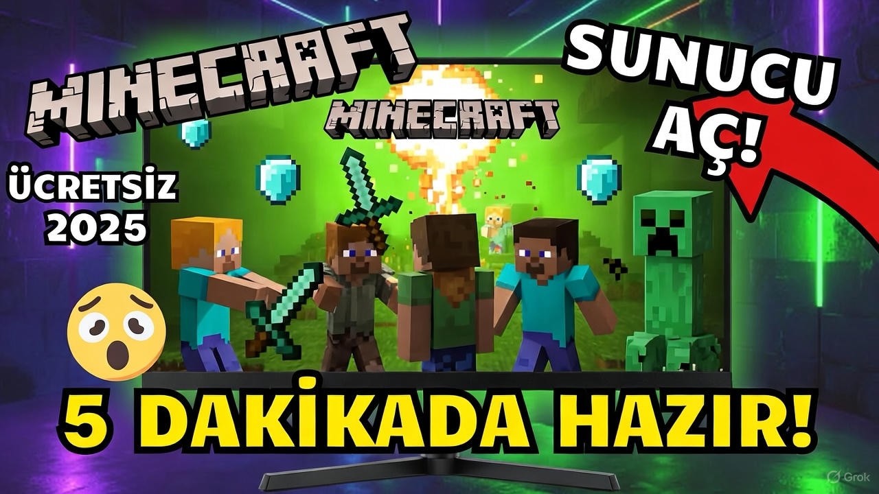 🧱 Minecraft Sunucu A&ccedil;ma 2025 | Minecraft Server &Uuml;cretsiz Sunucu Kurma