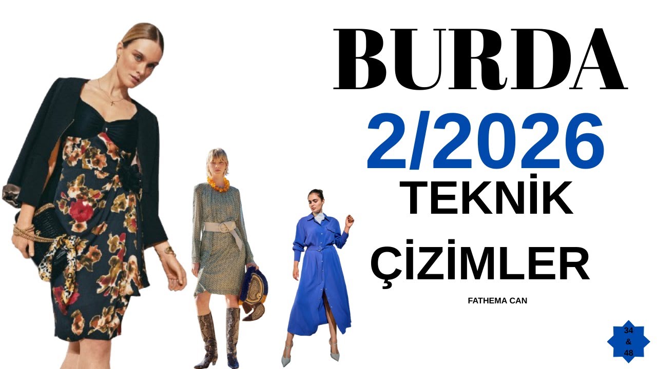 Burda 2/2026 Teknik Çizimler Tüm Resimler - Burda Style February 2026